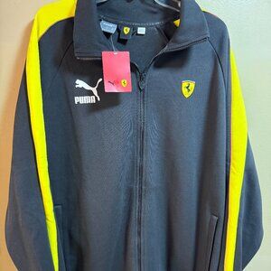 PUMA Scuderia Ferrari Iconic T7 Full Zip Track Jacket Mens XXL Black NEW
